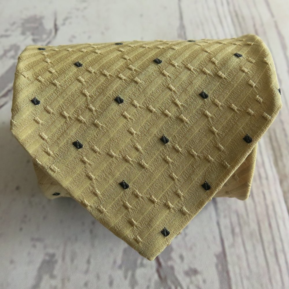 Giorgio Armani Cravatte Textured Striped Silk Blend Neck Tie